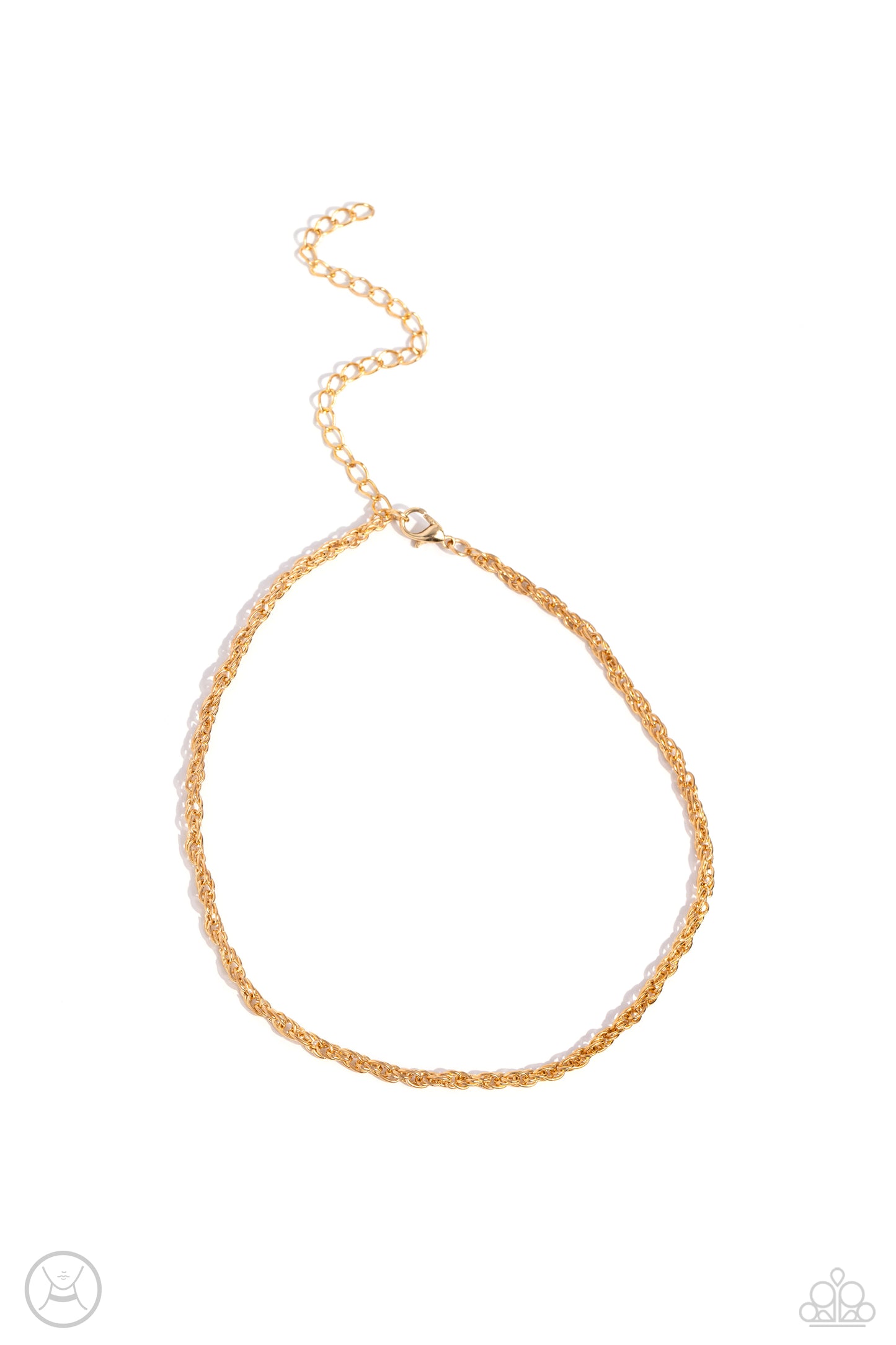 Glimmer of ROPE - Gold Choker Necklace - Paparazzi - Dare2bdazzlin N Jewelry