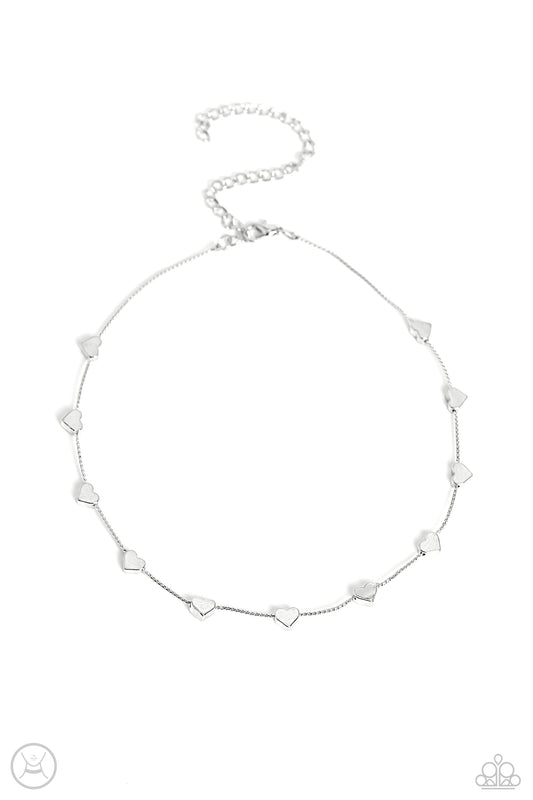 Public Display of Affection - Silver Choker - Paparazzi - Dare2bdazzlin N Jewelry