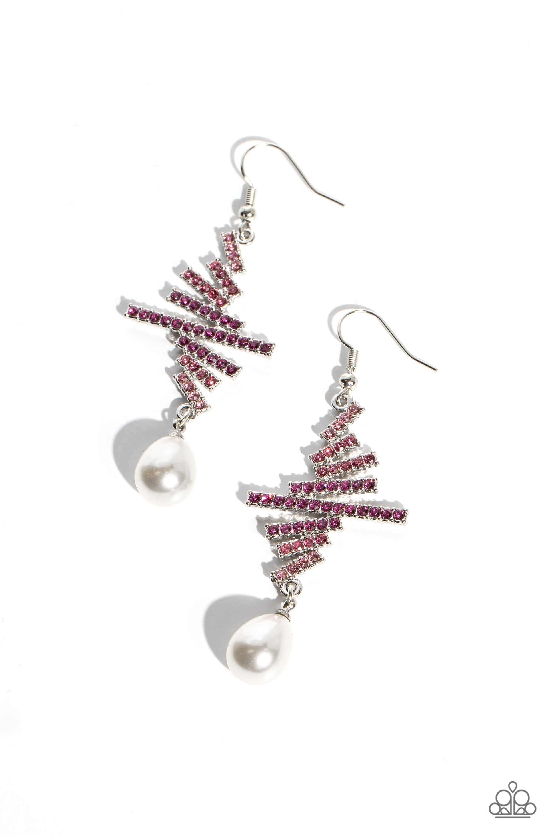 Timeless Tapestry - Pink Earring - Paparazzi - Dare2bdazzlin N Jewelry