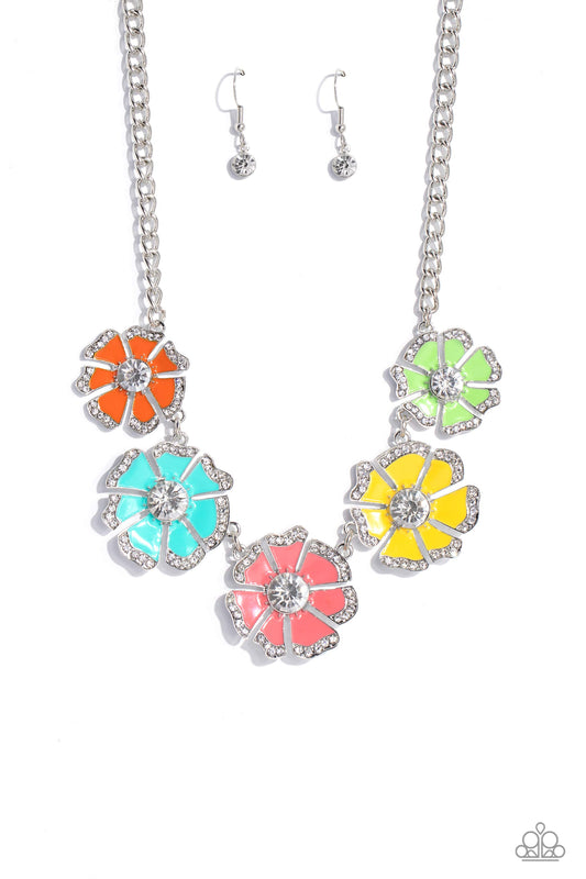Playful Posies - Multi Necklace - Paparazzi - Dare2bdazzlin N Jewelry