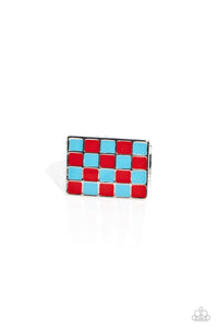 Checkerboard Craze - Red Ring - Paparazzi - Dare2bdazzlin N Jewelry