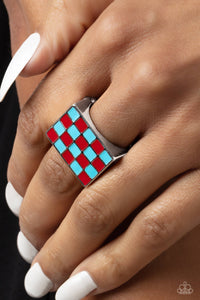 Checkerboard Craze - Red Ring - Paparazzi - Dare2bdazzlin N Jewelry