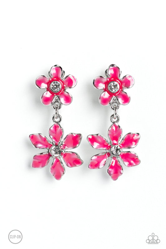 Transparent Talent - Pink Earring - Paparazzi - Dare2bdazzlin N Jewelry
