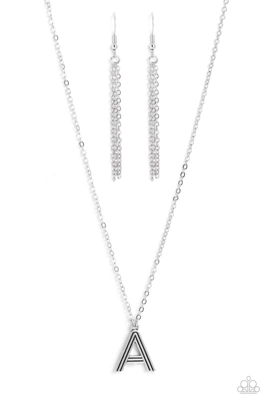 Leave Your Initials - Silver - A - Paparazzi - Dare2bdazzlin N Jewelry