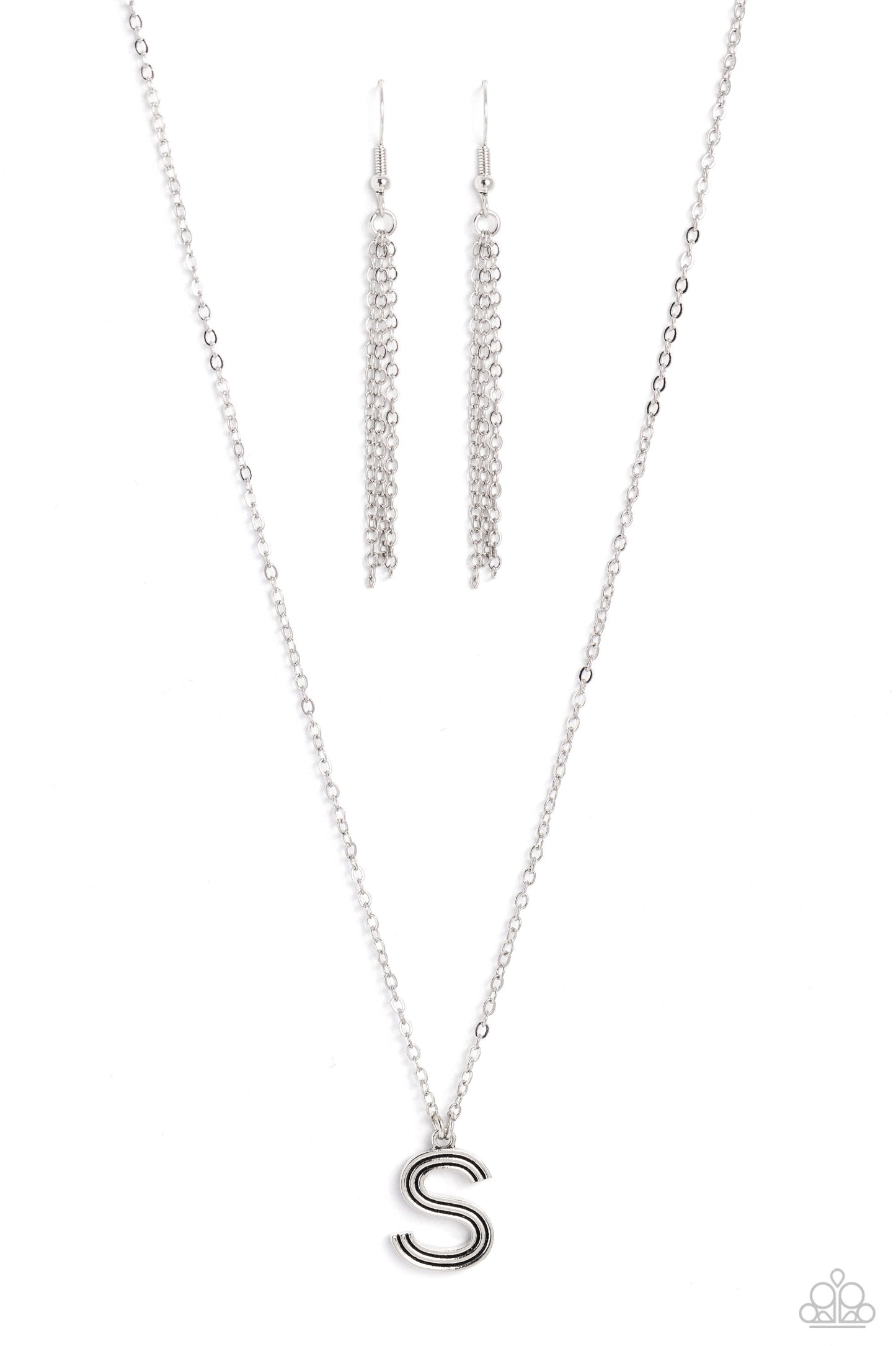 Leave Your Initials - Silver - S - Paparazzi - Dare2bdazzlin N Jewelry