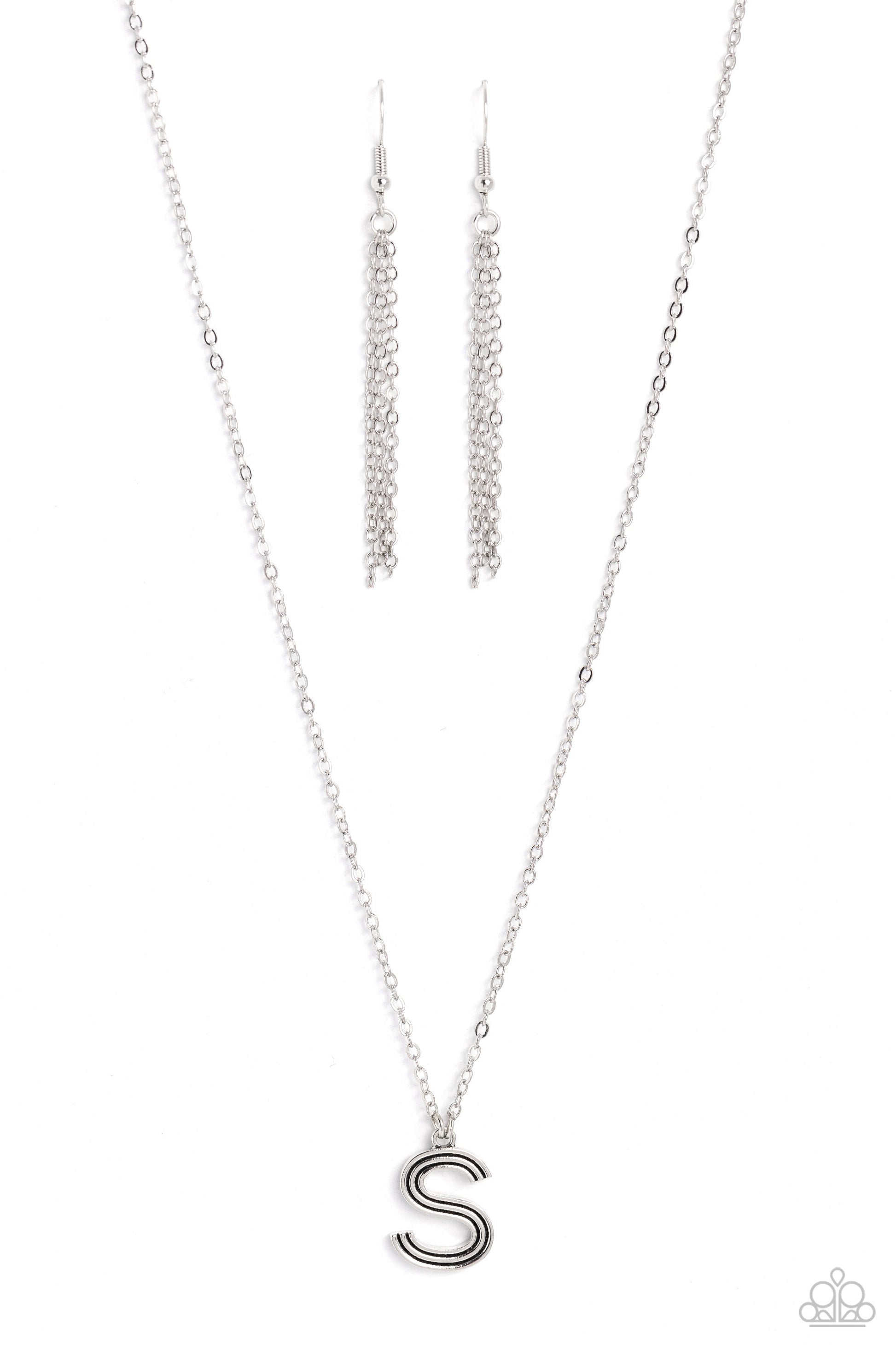Leave Your Initials - Silver - S - Paparazzi - Dare2bdazzlin N Jewelry