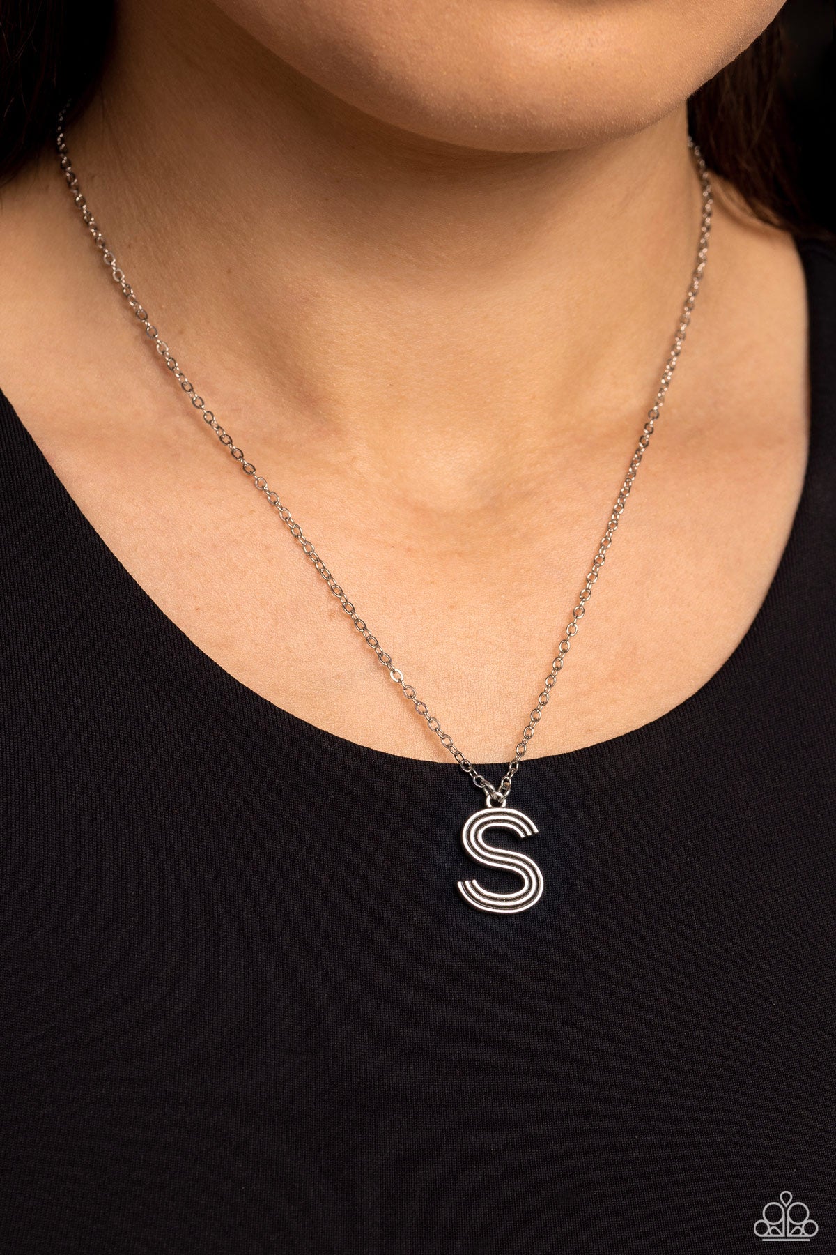 Leave Your Initials - Silver - S - Paparazzi - Dare2bdazzlin N Jewelry