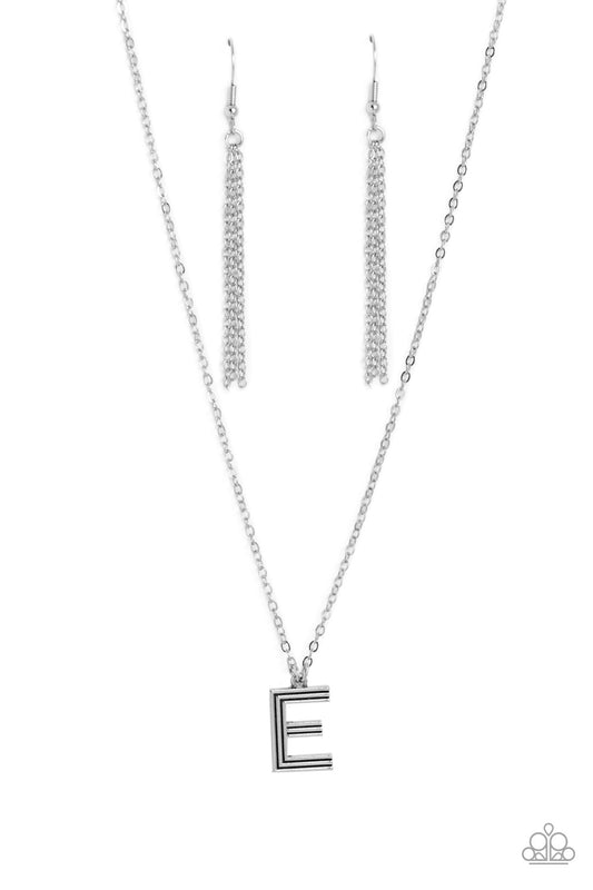 Leave Your Initials - Silver - E - Paparazzi - Dare2bdazzlin N Jewelry