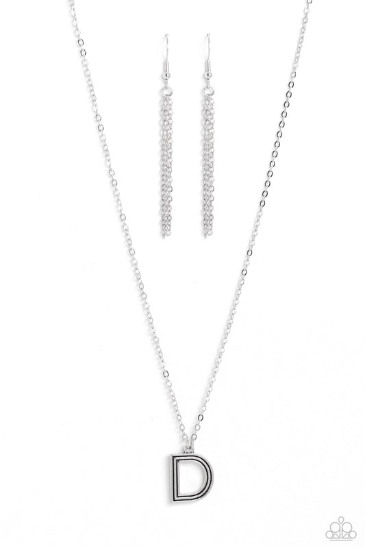 Leave Your Initials - Silver - D - Paparazzi - Dare2bdazzlin N Jewelry