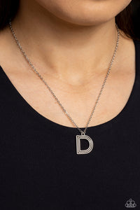 Leave Your Initials - Silver - D - Paparazzi - Dare2bdazzlin N Jewelry