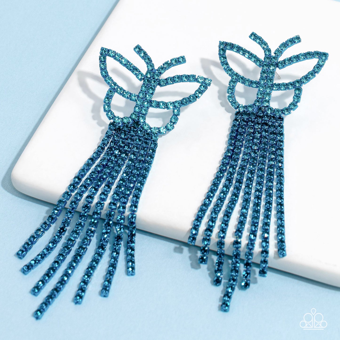 Billowing Butterflies - Blue Earring - Paparazzi - Dare2bdazzlin N Jewelry