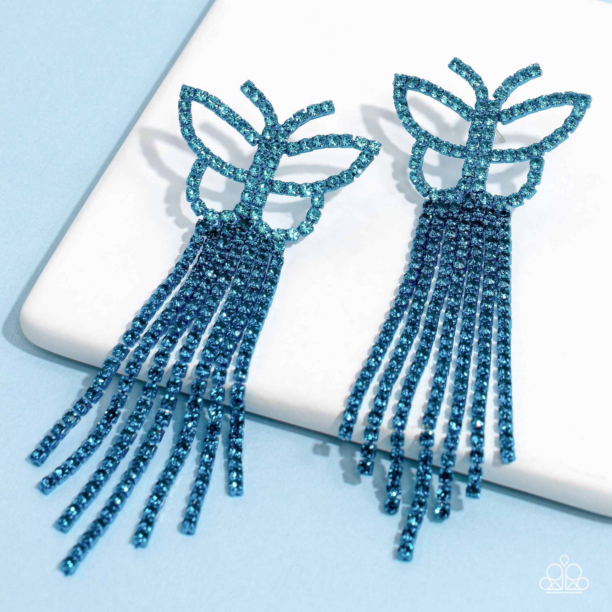 Billowing Butterflies - Blue Earring - Paparazzi - Dare2bdazzlin N Jewelry