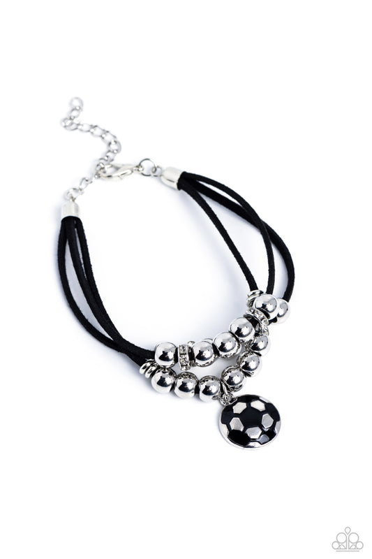 Soccer Player - Black Bracelet - Paparazzi - Dare2bdazzlin N Jewelry