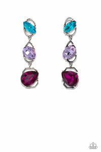 Dimensional Dance - Multi Post Earring - Paparazzi - Dare2bdazzlin N Jewelry