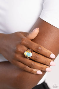 Prismatically Pronged - Copper Ring - Paparazzi - Dare2bdazzlin N Jewelry