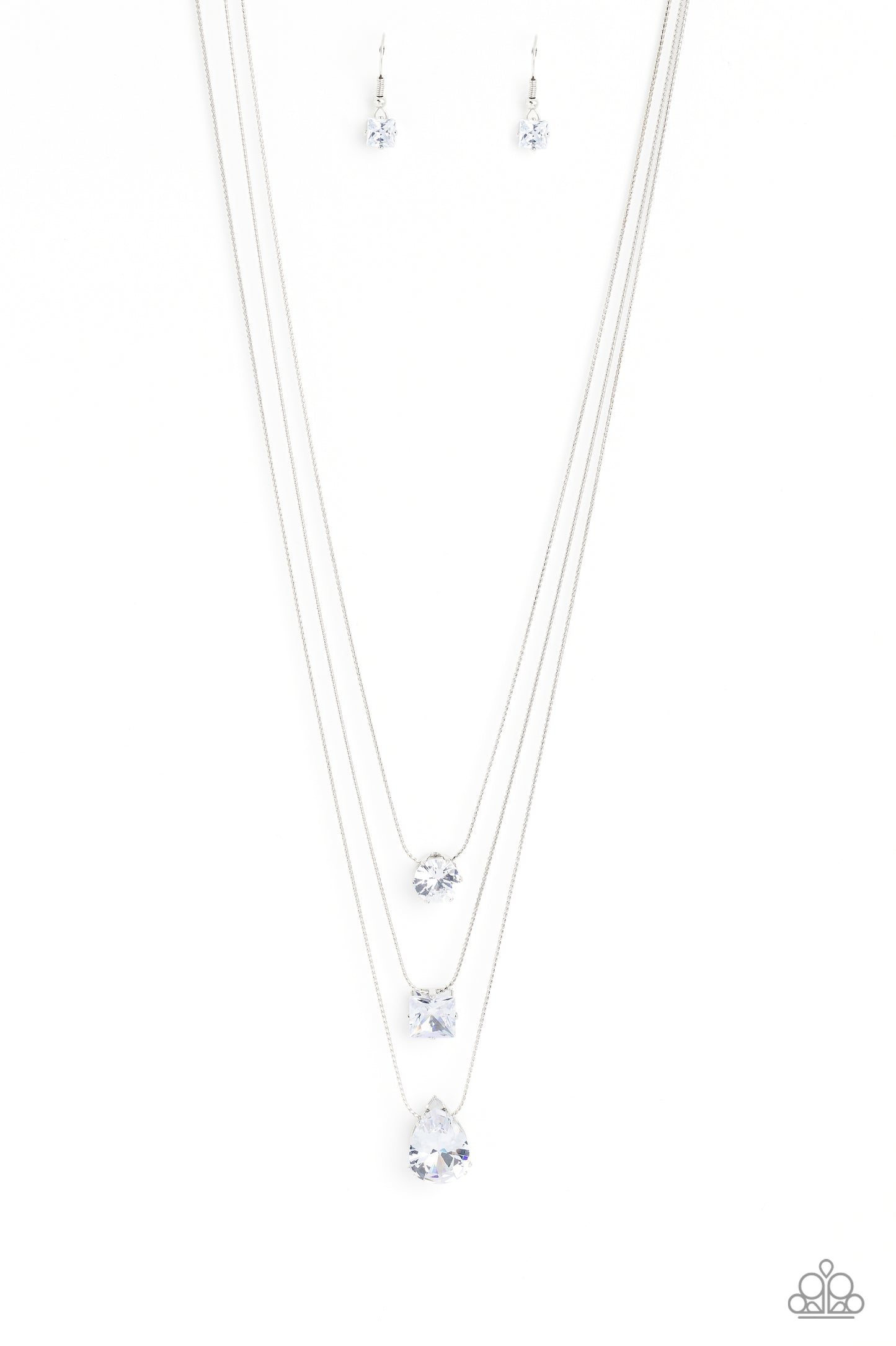 Lustrous Layers - White Necklace - Paparazzi - Dare2bdazzlin N Jewelry