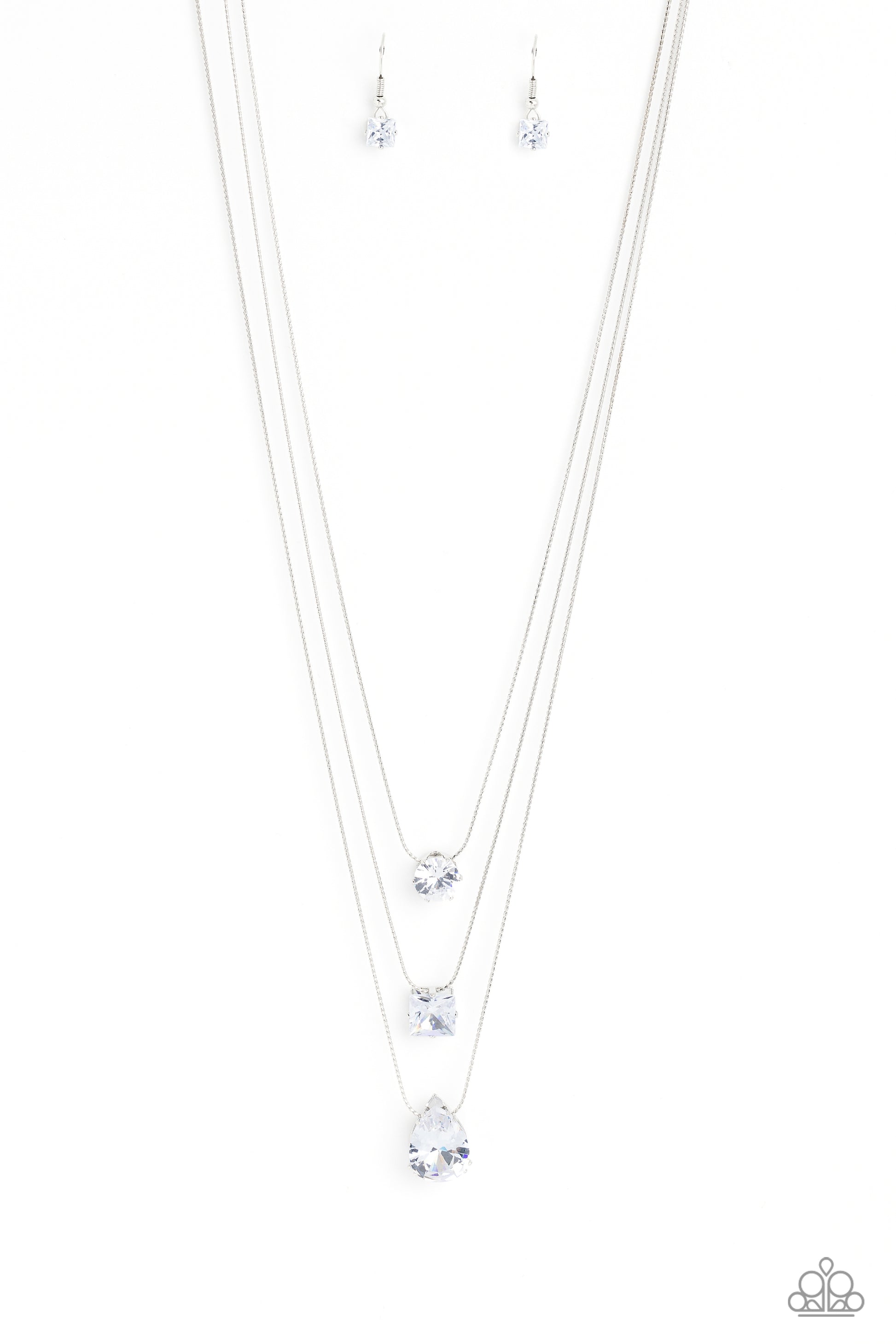 Lustrous Layers - White Necklace - Paparazzi - Dare2bdazzlin N Jewelry