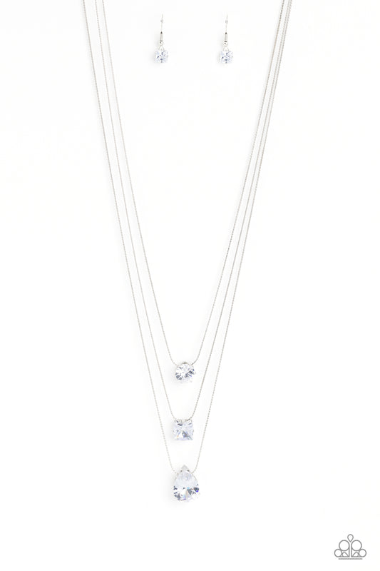 Lustrous Layers - White Necklace - Paparazzi - Dare2bdazzlin N Jewelry