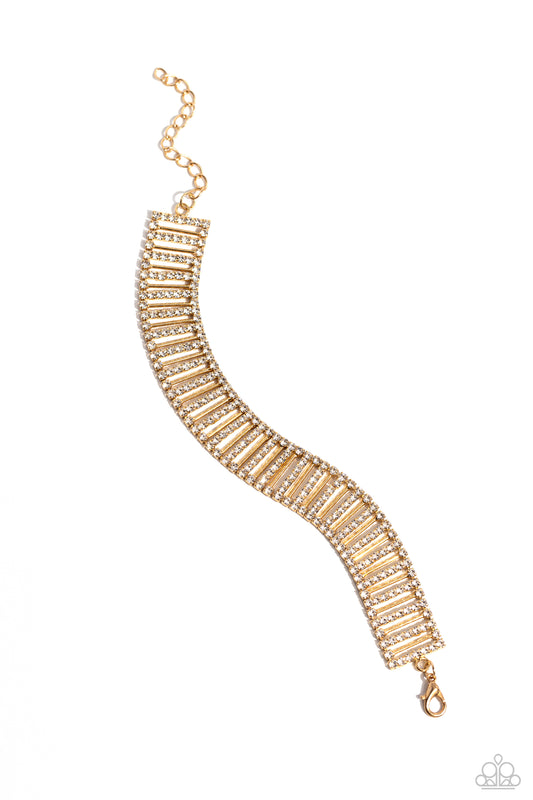 Elusive Elegance - Gold Bracelet - Paparazzi - Dare2bdazzlin N Jewelry