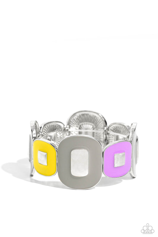 Painted Pairing - Silver Bracelet - Paparazzi - Dare2bdazzlin N Jewelry