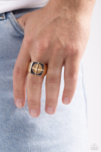 Adventure is Waiting - Gold Ring - Paparazzi - Dare2bdazzlin N Jewelry