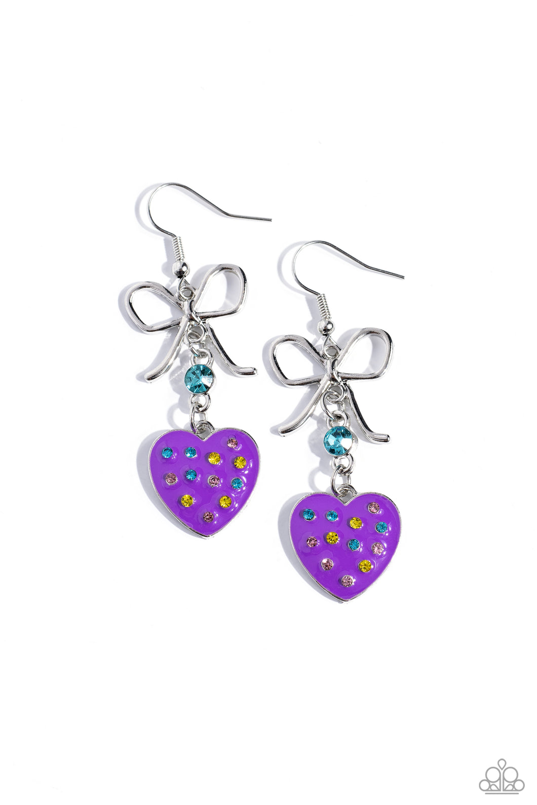 BOW Away Zone - Purple Earring - Paparazzi - Dare2bdazzlin N Jewelry