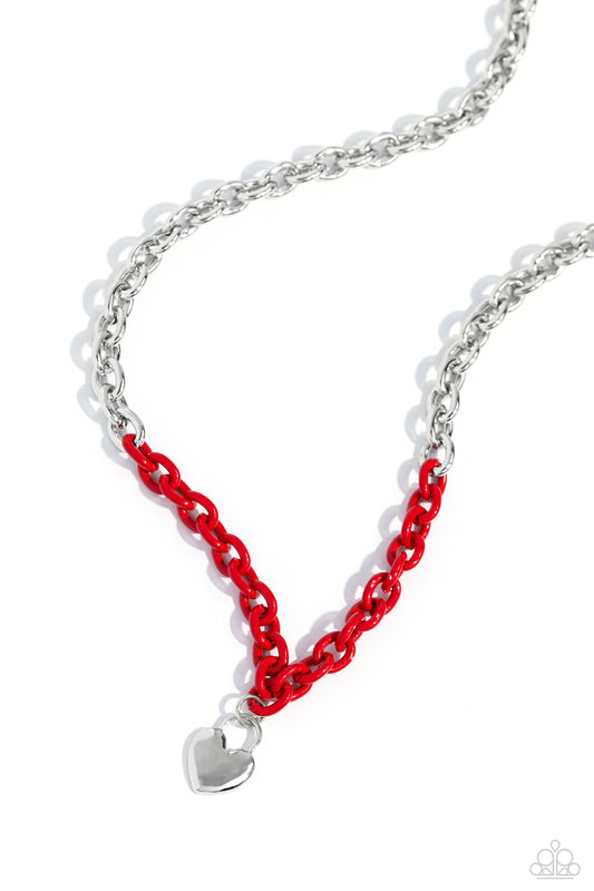 Locked Down - Red Necklace - Paparazzi - Dare2bdazzlin N Jewelry