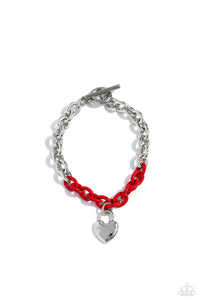 Locked and Loved - Red Bracelet - Paparazzi - Dare2bdazzlin N Jewelry