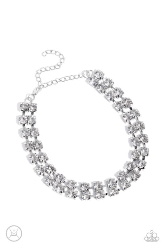 Glistening Gallery - White Necklace - Paparazzi - Dare2bdazzlin N Jewelry