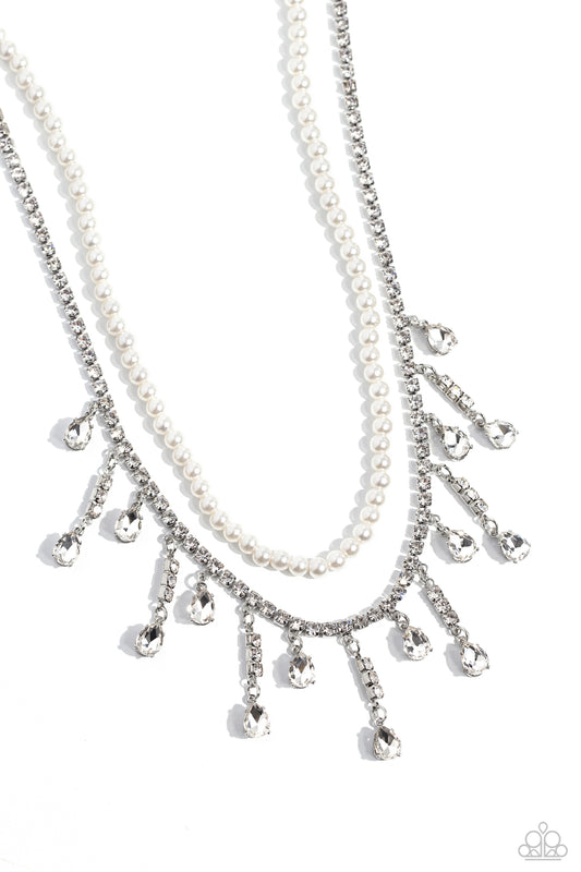 Lessons in Luxury - White Necklace - Paparazzi - Dare2bdazzlin N Jewelry