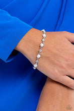 Load image into Gallery viewer, Particularly Pronged - White Bracelet - Paparazzi - Dare2bdazzlin N Jewelry
