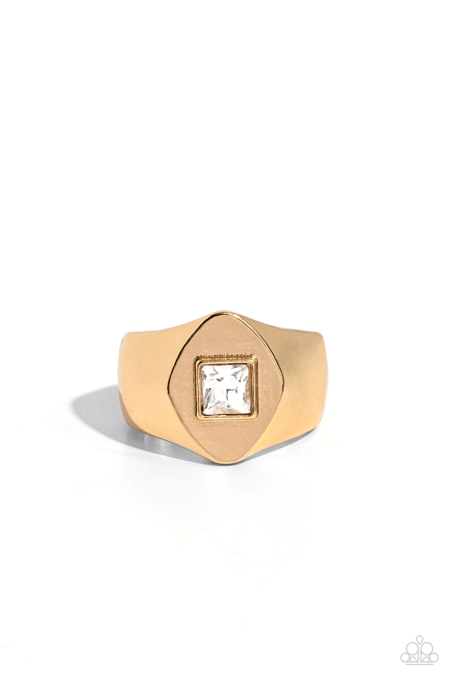 Glistening Gamble - Gold Ring - Paparazzi - Dare2bdazzlin N Jewelry