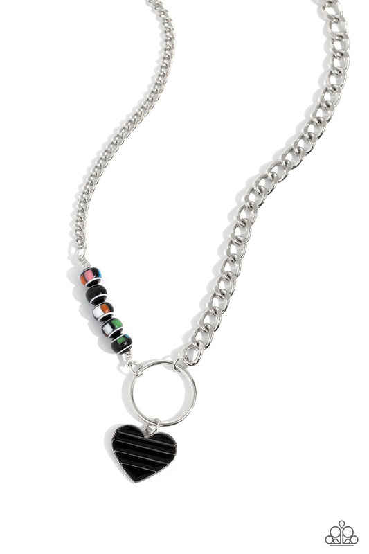 Mismatched Mayhem - Black Necklace - Paparazzi - Dare2bdazzlin N Jewelry