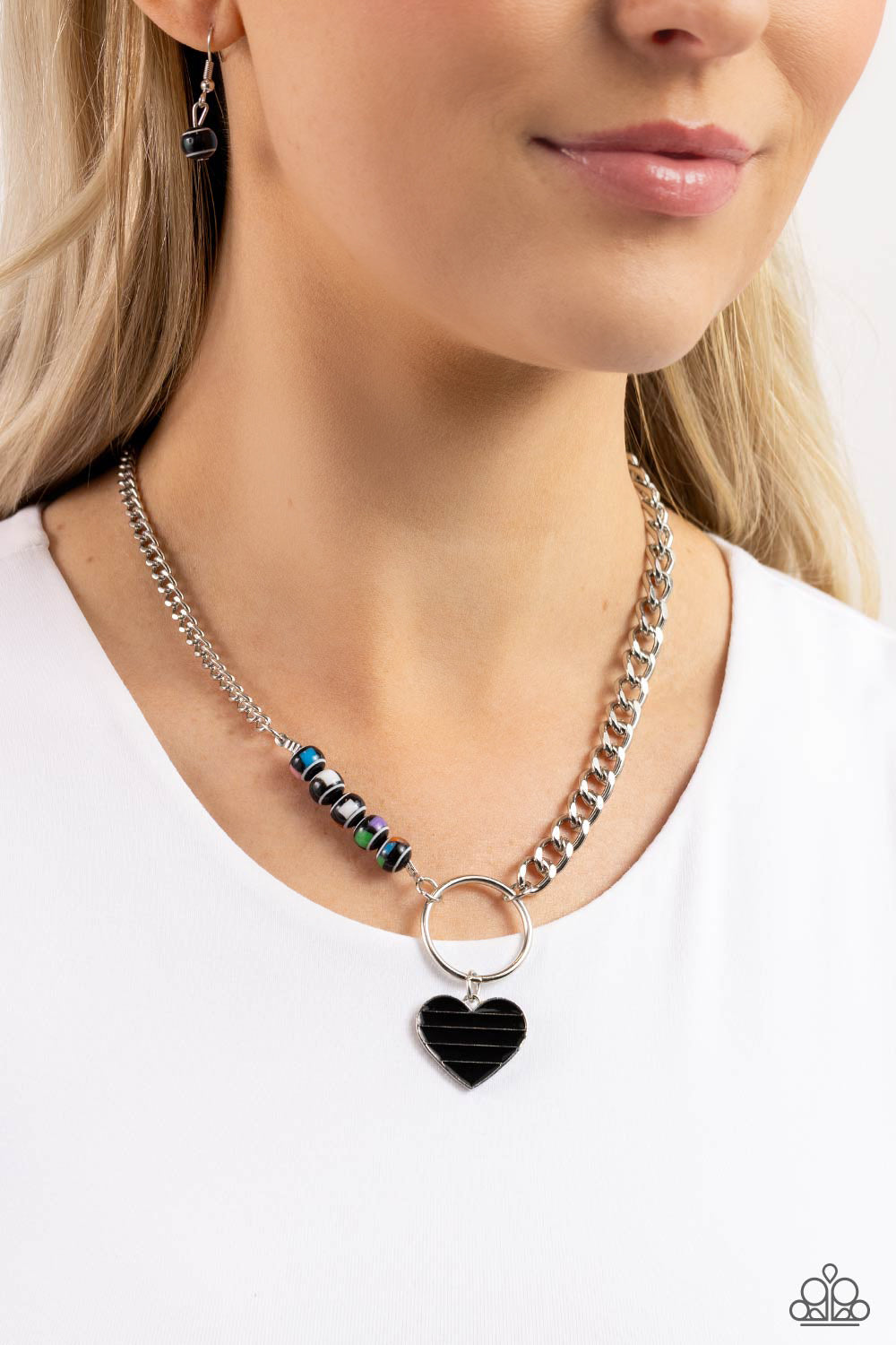 Mismatched Mayhem - Black Necklace - Paparazzi - Dare2bdazzlin N Jewelry
