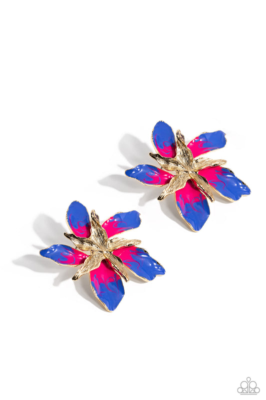 Warped Wallflower - Multi Earring - Paparazzi - Dare2bdazzlin N Jewelry