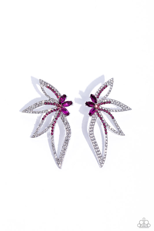 Twinkling Tulip - Pink Earring - Paparazzi - Dare2bdazzlin N Jewelry