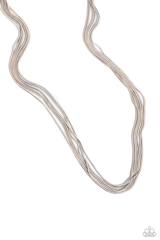 Salvaging Sass - White Necklace - Paparazzi - Dare2bdazzlin N Jewelry