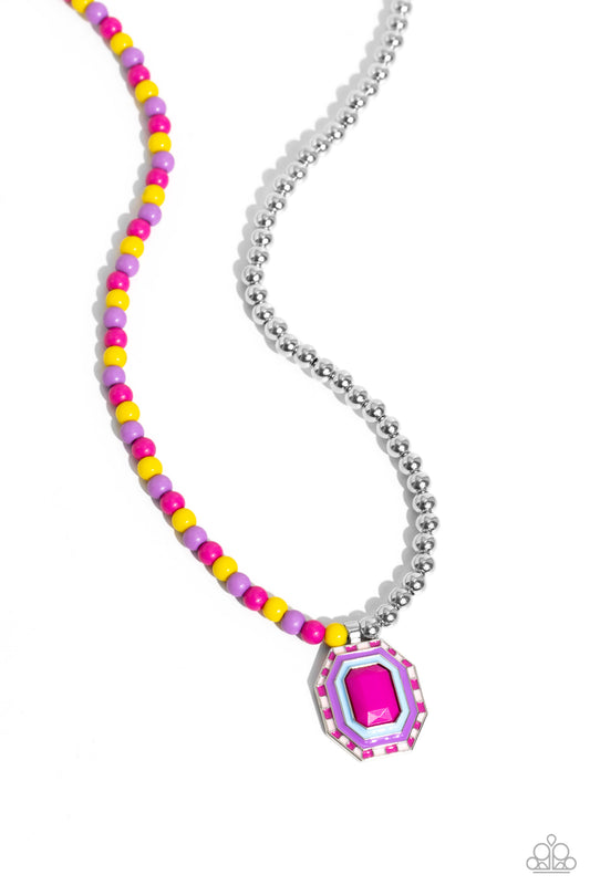 Contrasting Candy - Multi Necklace - Paparazzi - Dare2bdazzlin N Jewelry