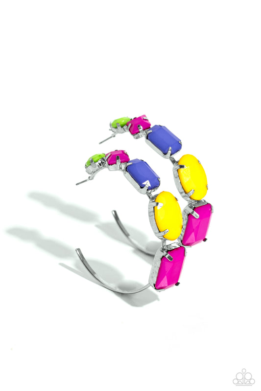Geometric Gamer - Pink Earring - Paparazzi - Dare2bdazzlin N Jewelry