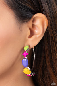 Geometric Gamer - Pink Earring - Paparazzi - Dare2bdazzlin N Jewelry