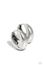 Load image into Gallery viewer, Boss BEVEL - Silver Hoop Earring - Paparazzi - Dare2bdazzlin N Jewelry
