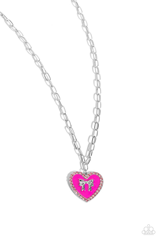 Romantic Gesture - Pink Necklace - Paparazzi - Dare2bdazzlin N Jewelry