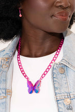 Load image into Gallery viewer, Fascinating Flyer - Pink Necklace - Paparazzi - Dare2bdazzlin N Jewelry
