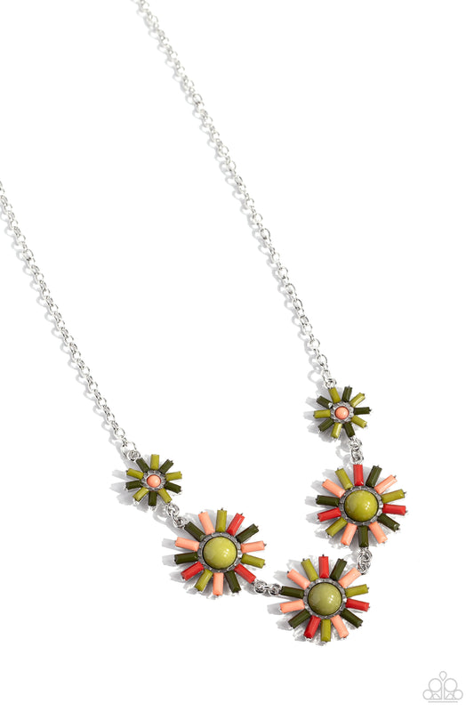 SUN and Fancy Free - Green Necklace - Paparazzi - Dare2bdazzlin N Jewelry