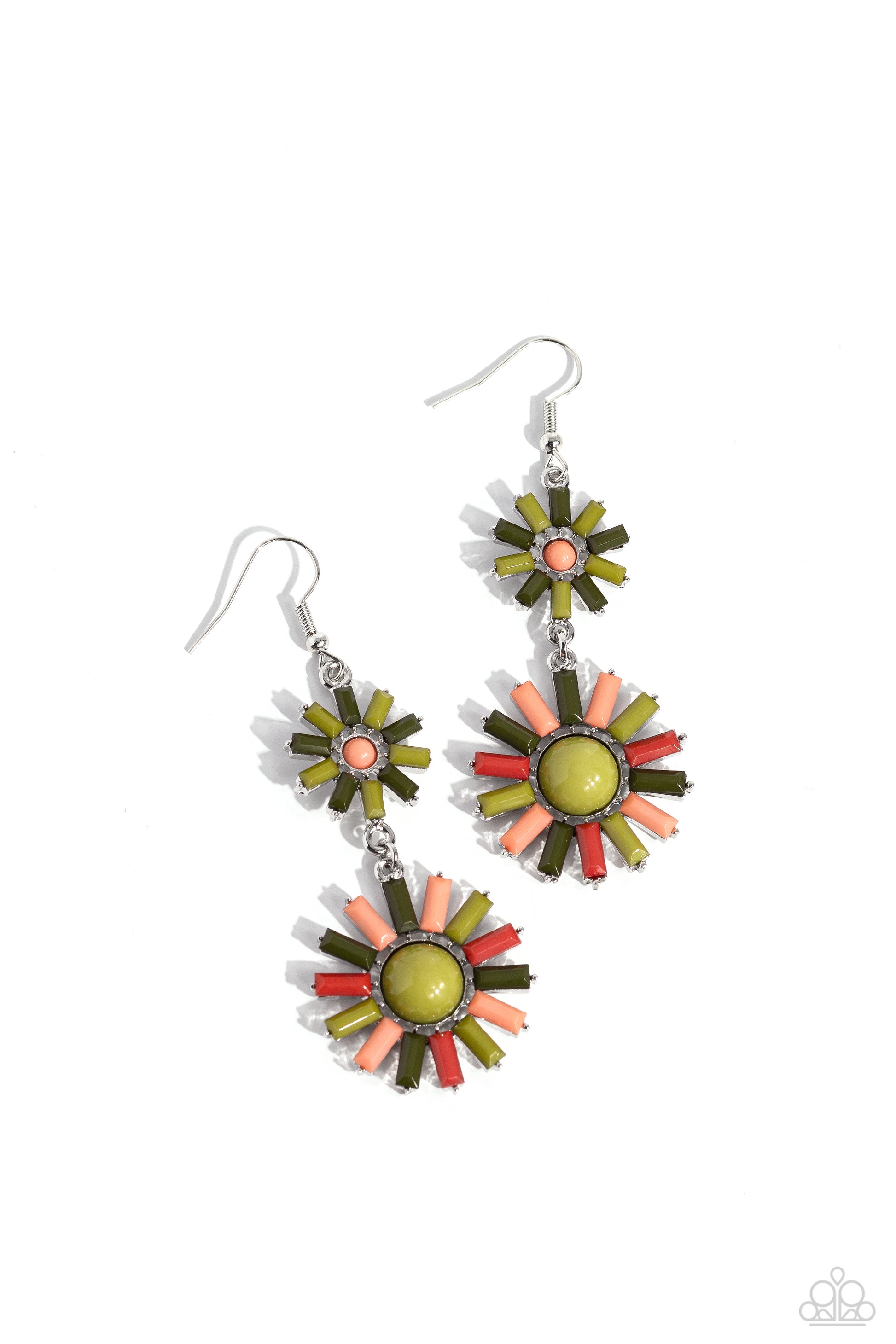SUN Wild - Green Earring - Paparazzi - Dare2bdazzlin N Jewelry