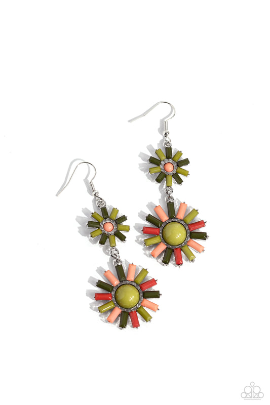 SUN Wild - Green Earring - Paparazzi - Dare2bdazzlin N Jewelry