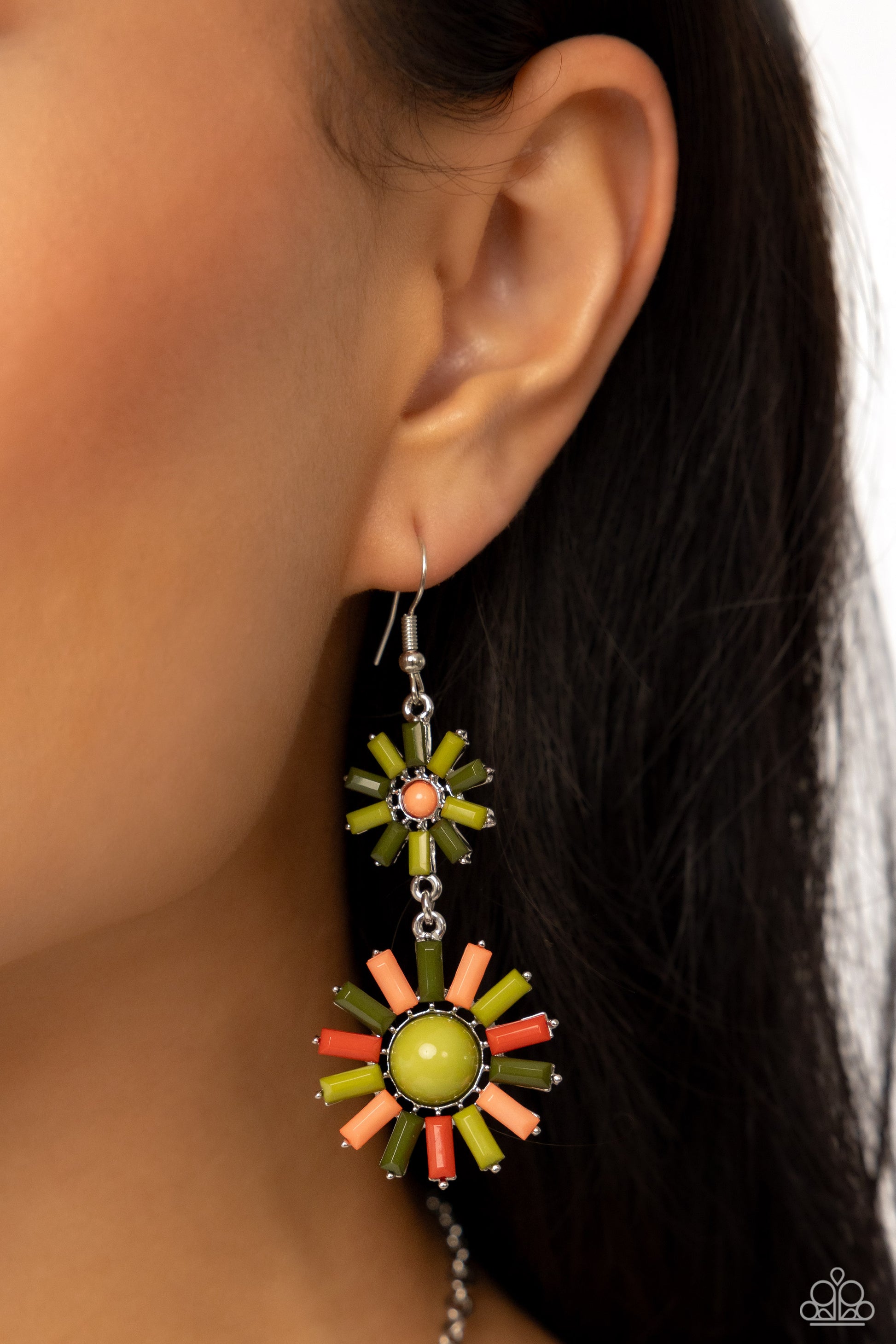 SUN Wild - Green Earring - Paparazzi - Dare2bdazzlin N Jewelry