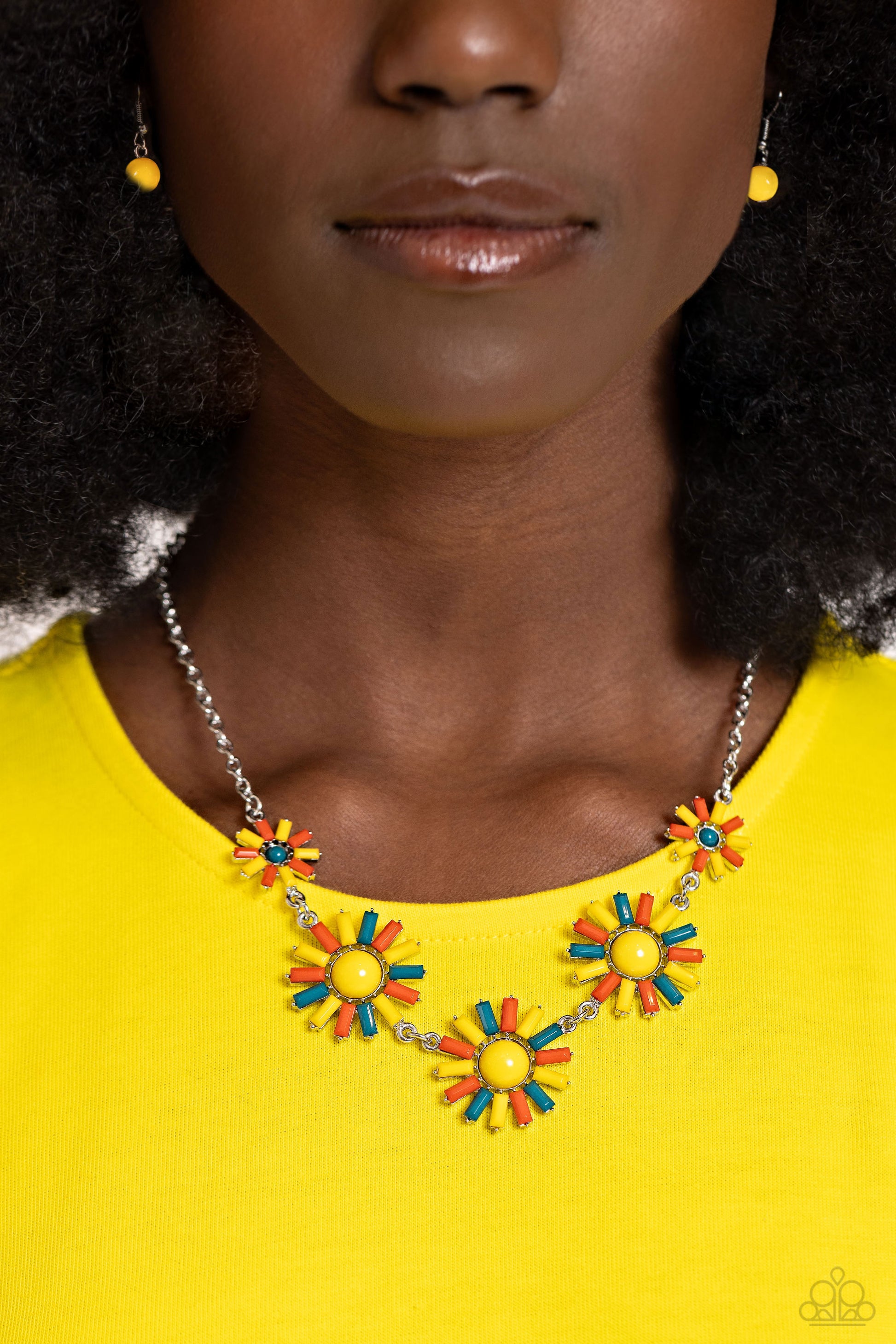 SUN and Fancy Free - Yellow Necklace - Paparazzi - Dare2bdazzlin N Jewelry