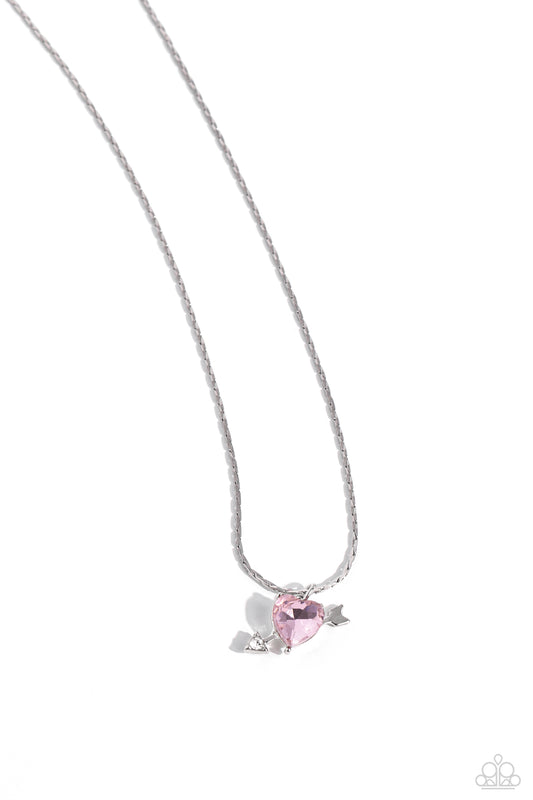 Courting Cupid - Pink Necklace-Paparazzi - Dare2bdazzlin N Jewelry