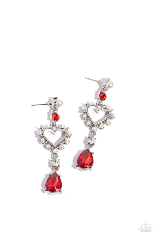 Lovers Lure - Red Earring - Paparazzi - Dare2bdazzlin N Jewelry